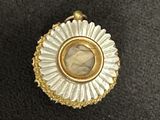 a picture of a brooch with a picture of a woman on it