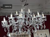 a large crystal chandelier hanging from the ceiling