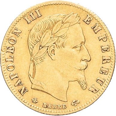 une pièce d'or ornée d'un visage d'homme et d'une couronne