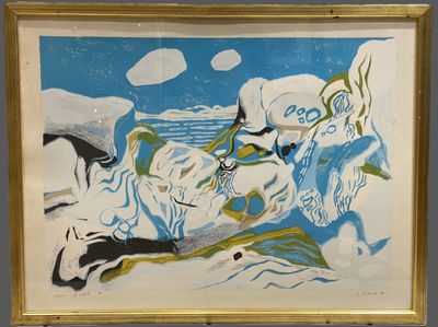 Gabriel GODARD (1933-2023) Sur les rochers