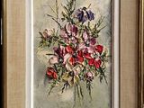 a picture of a painting of flowers in a picture frame
