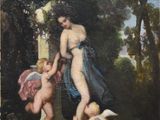 an image of a painting of a woman and two children