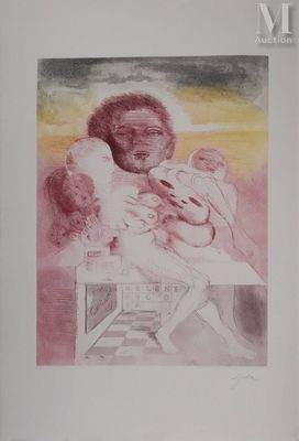 LJUBA Popovic (1934-2016) Silhouettes avec Hélène, 1975