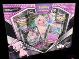 a box of pokemon cards with a picture of a pink bunny