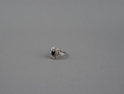 une image représentant une bague sertie d'une pierre noire