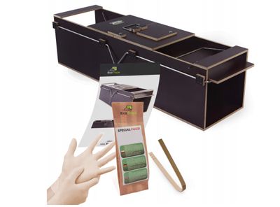 une boîte noire dans laquelle se trouvent une paire de mains tenant une cigarette
