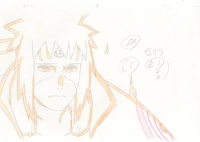 esquisses d'un dessin représentant un homme aux cheveux longs et muni d'une épée