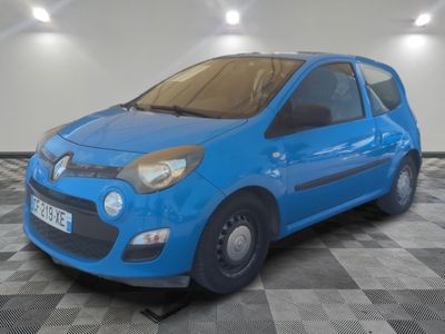 a picture of a small blue car in a room