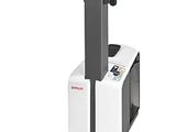 an image of a microscope on a stand on a white background