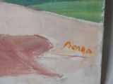 a picture of a painting of a person laying on the ground