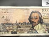 un ancien billet de banque sur lequel figure le portrait d'un homme