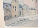 a picture of a painting of a street in a city