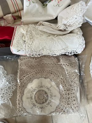 many different types of doily on the table