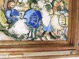 a painting of a group of people sitting at a table