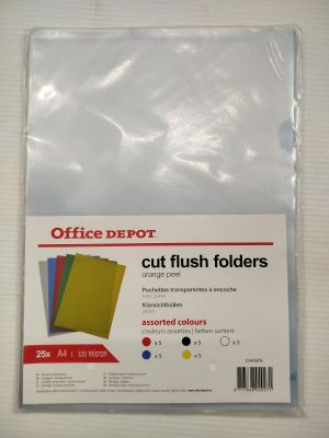 Lot de 25 - OFFICE DEPOT - Pochettes transparentes à encoche…
