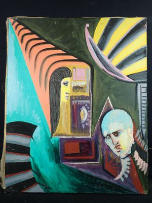 une image d'un tableau représentant un homme et une femme dans une pièce