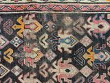 an old rug with a design on it on a white background