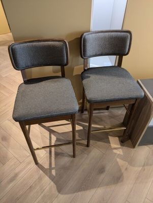 deux chaises placées l'une à côté de l'autre sur le sol