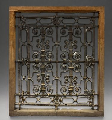 Grille de fenêtre en fer forgé, Italie, XVIIIe siècle