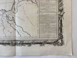 an old map of the middle of the world with a border around it