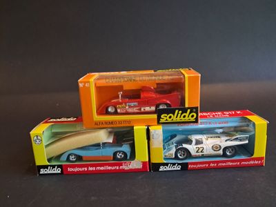 Solido France Lot de trois voitures : -Alpha Romeo 33TT 12 n…