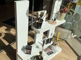 a display of various items on a shelf in a store