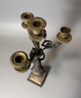 PAIRE DE CANDELABRES en bronze à double patine à décor de vi… (photo 6)