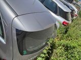 many cars parked in a row in a parking lot
