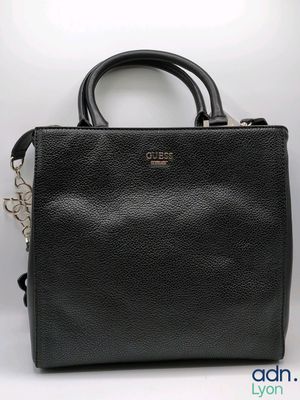a black handbag with a chain hanging from the handle
