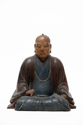 JAPON, Epoque Edo. Portrait d’homme civil. Assemblage de boi…