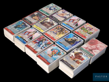 a lot of cards that are stacked on top of each other