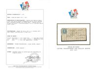 Ballon Monté LE VICTOR HUGO. 20c. Lauré obl. étoile s/lettre frappée d