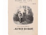 an old book with a drawing of a man sitting on a chair
