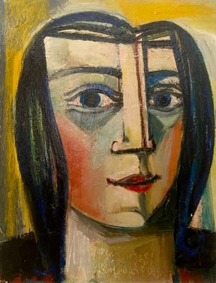 Georges-Henri PESCADERE (1915 - 2003), "Visage franc, fond j…