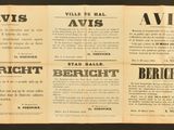 an old newspaper advertises the arrival of the first world war
