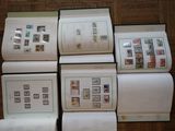 several different types of stamps are displayed in a display case