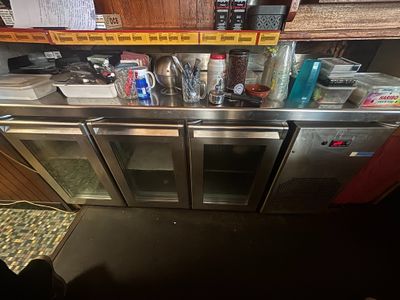 Sous comptoir inox pour boissons à 3 portes - vj frais 14.