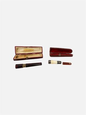 une image représentant un stylo et d'autres objets dans un étui
