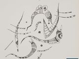 an image of a black and white drawing of a lizard