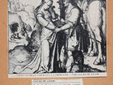 an image of a drawing of a man and a woman on a horse