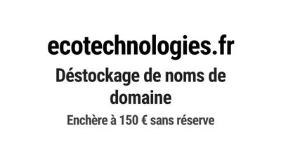 Nom de domaine ecotechnologies.