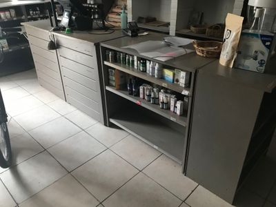 an image of a kitchen with a lot of counter space