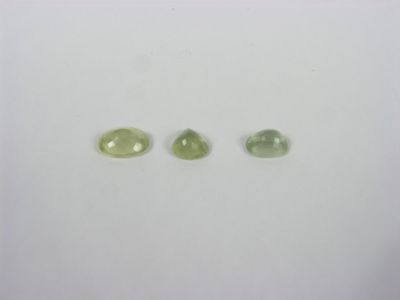 3 aigues marines vertes Ovale 6.10 cts 14x11x6.5 n°3032