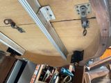 a suitcase that is sitting on top of a table