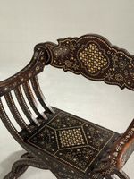 Paire de fauteuils dit Savonarole de forme curule en marquet… (photo 6)