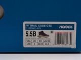 a close up of a box with a shoe label on it
