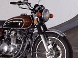 a motorcycle that is parked in a parking lot