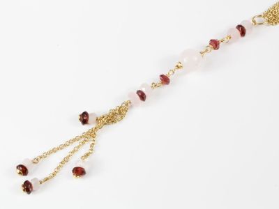 Collier en or jaune, composé d'une double chaîne intercalée …