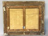 an old picture frame with a picture of a window in it