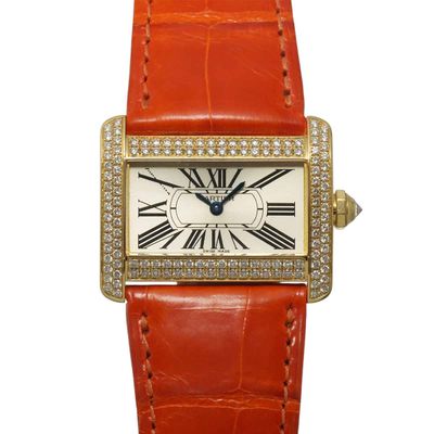 an image of a women ' s wrist watch with roman numerals and diamonds